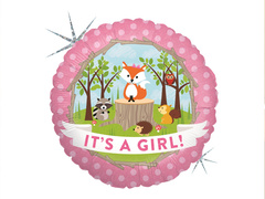 Lányos erdei állatok fólialufi - 46 cm - 1 db.