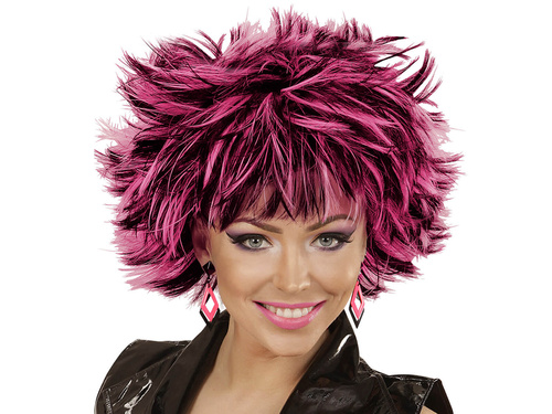 Rombusz fülbevaló rózsaszín és fekete