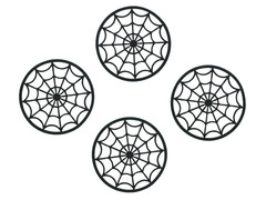 Bögre alátét - Pókháló - 10 cm - 4 db.