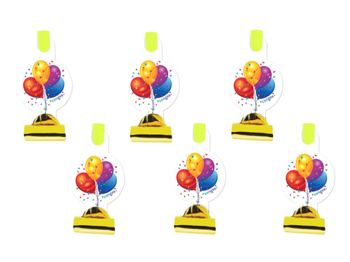 Trombitasípok táguló léggömbök - 6 db