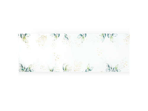 Asztali futó dekoráció zöld levelekkel - 28 cm x 275 cm - 1 db.