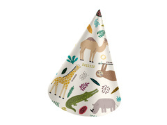 Állatkerti születésnapi sapkák - 6 db.