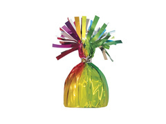 Fóliasúly héliummal töltött léggömbökhöz - szivárvány - 176 g.