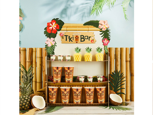 Trópusi szobor papírpoharak - 475 ml - 8 db.