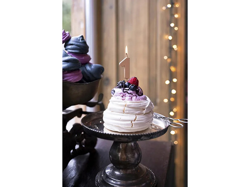 Egyes számú gyertya rózsaarany - 1 - 1 db.