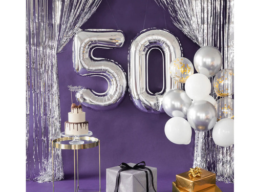 Függöny - Ajtófüggöny ezüst metál - 200 cm x 100 cm