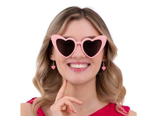 Szív szemüveg - rózsaszín - 1 db.