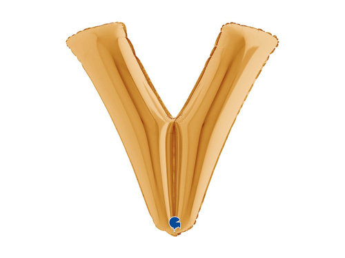 Fólia lufi V betű arany - 40" - 1 db.