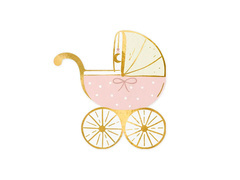 Rózsaszín trolley szalvéta - 14 x 15 cm - 20 db.