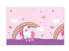 Egyszarvú születésnapi terítő - 120 x 180 cm - 1 db.