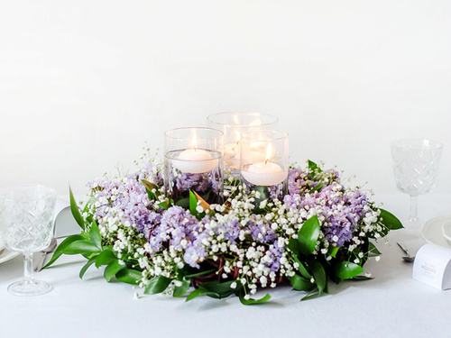 Gyertyakorong úszószőnyeg, 40mm, fehér, 1 db