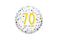 Konfetti fólialufi - 70. születésnap - 43 cm - 1 db.