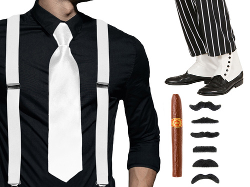 Gengszter fehér szett - 1 szett.