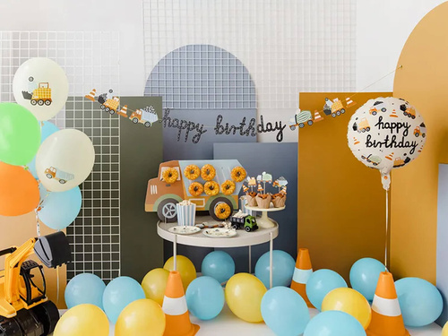 Készlet latex lufi Construction - 30 cm - 6 db.