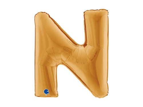 Fólia lufi N betű arany - 40" - 1 db.