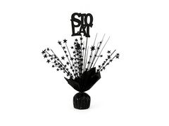 Asztali dekoráció fekete Happy Birthday - 36 cm - 1 db.