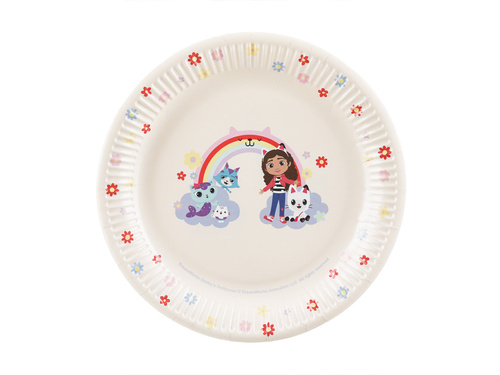 Papírtányérok Gabi macskaház szülinapjára - 23 cm - 6 db.