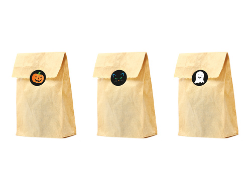 Tök, macska és szellem Halloween készlet cukorkás zacskók - 6db.
