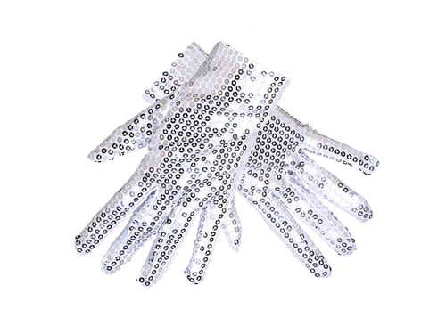 Farsangi kesztyű flitterekkel - 24 cm