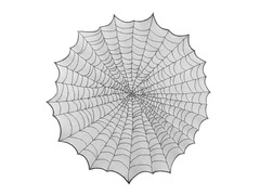 Halloween pókhálós terítő - 124 cm - 1 db.