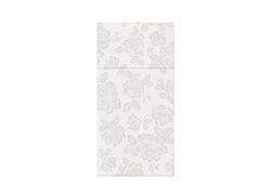 Evőeszköztartó zsebek Ezüst rózsák - 40 cm - 25 db.