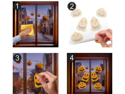 Ablak zselés matricák Tök - 1 készlet