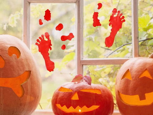 Véres lábak gél matricák