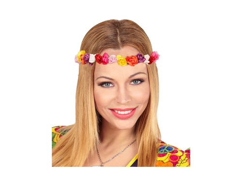Többszínű virágos fejpánt