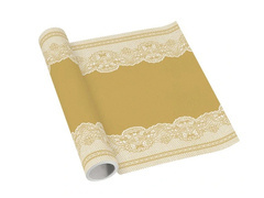 Asztali futó dekoráció arany mintával - 40 cm x 5 m - 1 db.