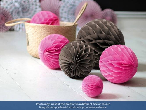 Sötét bézs színű gömb függő dekoráció - 30 cm - 1 db.