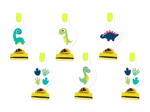 Sípoló trombiták kibontják a Vidám dinoszauruszokat - 6 db