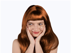 Piros paróka rojtokkal - 1 db.