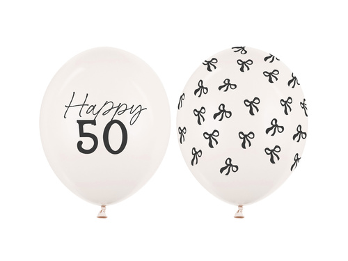 Latex lufik készlet 50. születésnapra - 30 cm - 50 db.