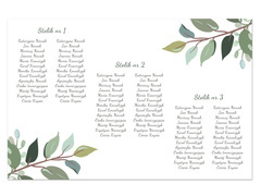 Esküvői asztalterv - 90x60 cm - 1 db.