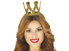 Királynői arany diadém diadém tiara - 1 db.