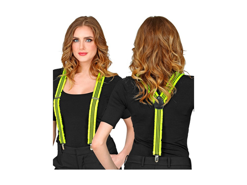 Neonsárga fodros nadrágtartó