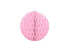 Akasztós dekoráció világos rózsaszín gömb - 20 cm - 1 db.