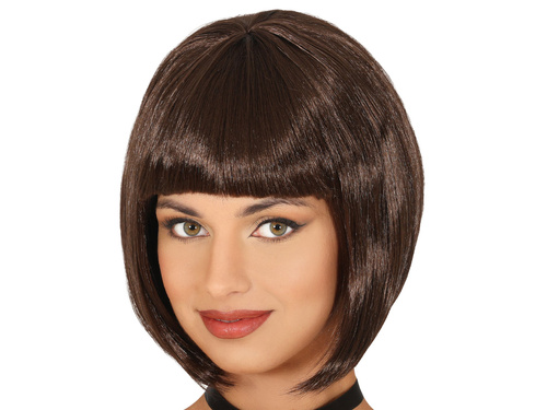 Retro barna paróka - 1 db.