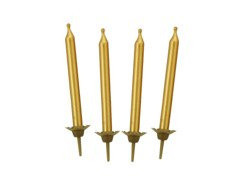 Arany születésnapi gyertyák - 10 db.