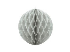 Függő gömb dekoráció világosszürke - 30 cm - 1 db.