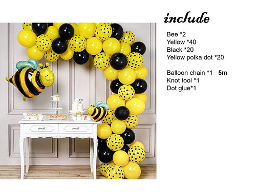 Zestaw balonów do girlandy balonowej Pszczółka - 82 szt.