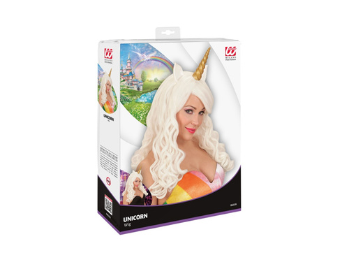 Fehér egyszarvú paróka