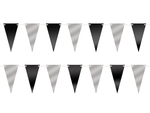 Füzér ezüst és fekete - 500 cm