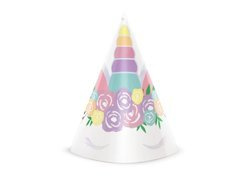 Egyszarvú születésnapi sapkák - 6 db.