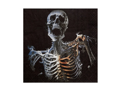 Halloween csontváz szalvéták - 33 cm - 20 db.