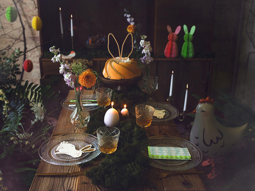 Akasztós rózsaszínű dísz Bunny rózsaszín - 30 cm - 1 db.