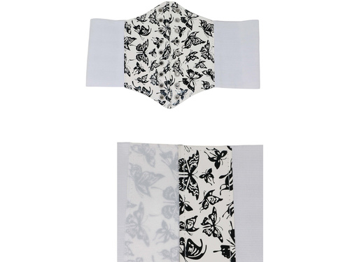 Fehér fűző pillangó nyakkendővel - 1 db.