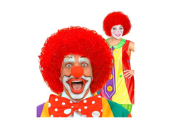 Vörös bohóc paróka afro haj