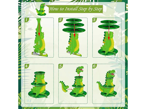 Cupcake tálca állvány Dinoszaurusz - 1 db.