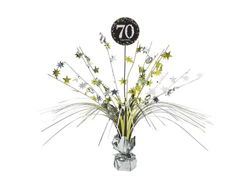 Asztali dekoráció 70. születésnapi partira - 45,7 cm - 1 db.